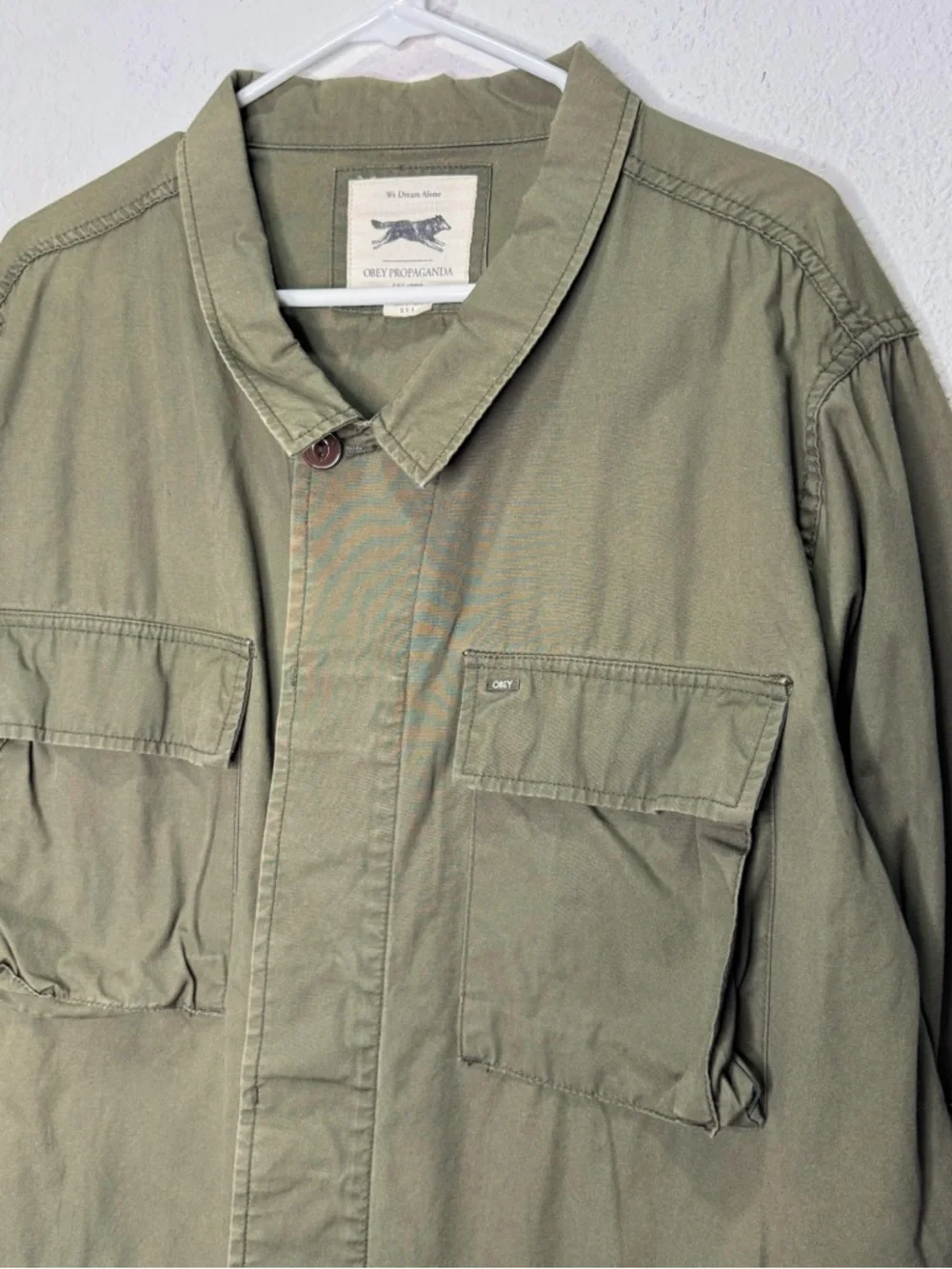 OBEY Peace BDU Jacket - Army Green Military Chore Utility XXL